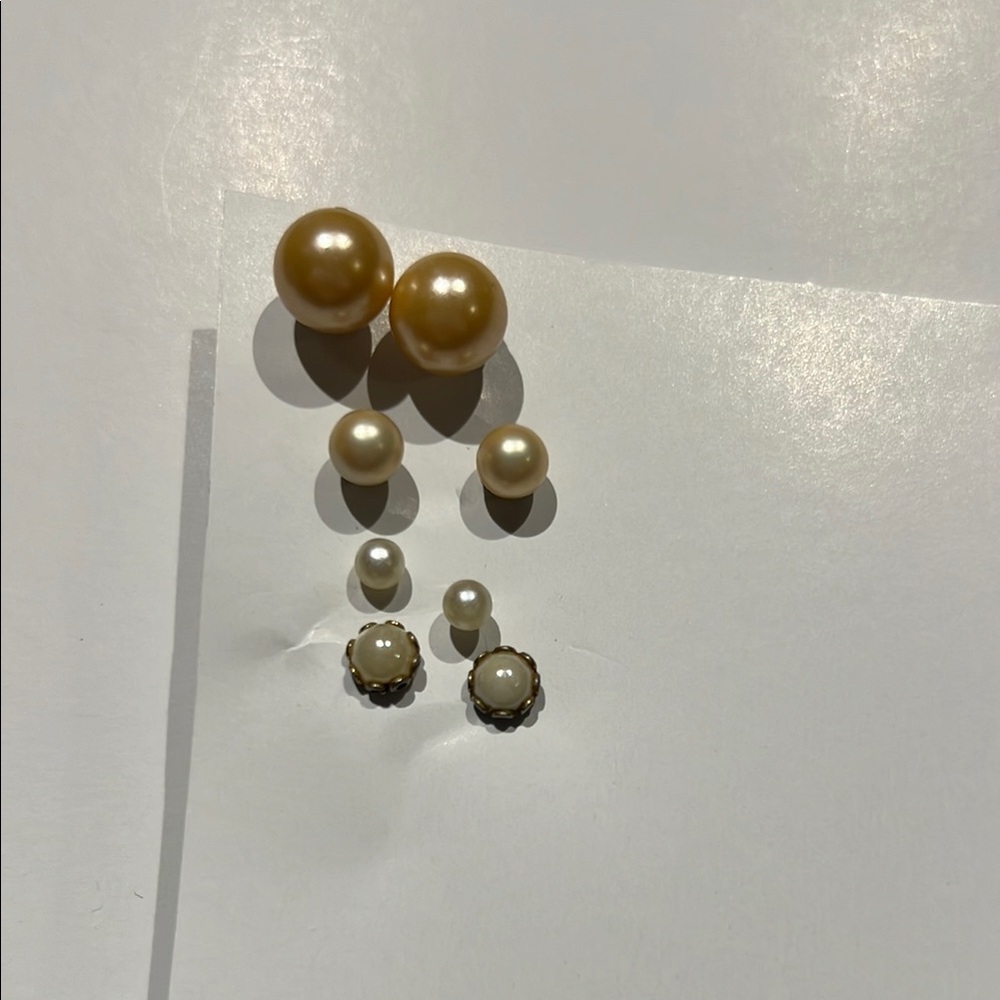 Elegant Faux Pearl Stud Earrings
